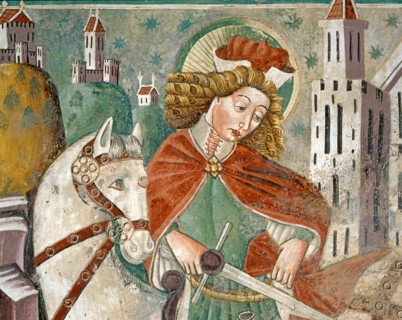 Kastav, Saint Martin partageant son manteau avec un pauvre (détail)