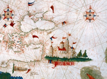 Planisphere illuminated in Portugal in 1502