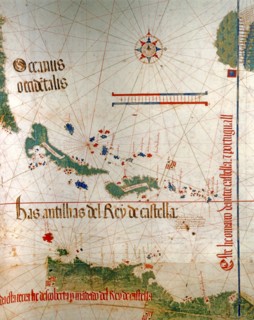 Planisphere illuminated in Portugal in 1502