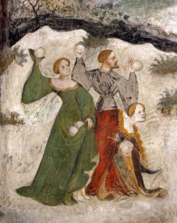Fresco of the Castle of Buonconsiglio in Trento (Italy)