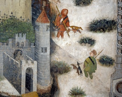 Fresco of the Castle of Buonconsiglio in Trento (Italy)