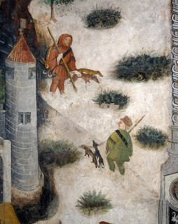 Fresco of the Castle of Buonconsiglio in Trento (Italy)
