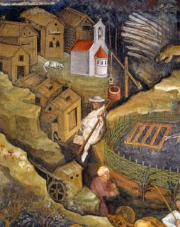 Fresco of the Castle of Buonconsiglio in Trento (Italy)