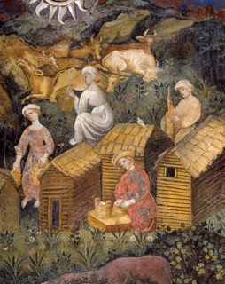 Fresco of the Castle of Buonconsiglio in Trento (Italy)