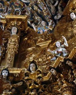 Intérieur de l'église de Santa Maria Tonantzintla à San Andres Cholula (Mexique)
