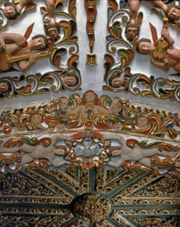 Intérieur de l'église de Santa Maria Tonantzintla à San Andres Cholula (Mexique)