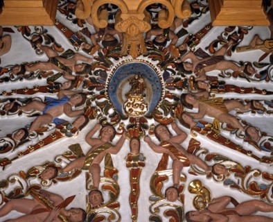 Intérieur de l'église de Santa Maria Tonantzintla à San Andres Cholula (Mexique)