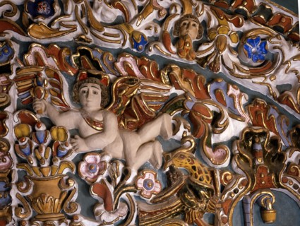 Intérieur de l'église de Santa Maria Tonantzintla à San Andres Cholula (Mexique)