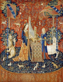 Tapestry of the Lady with the Unicorn: "The Hearing"