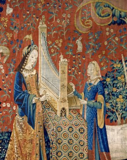 Tapestry of the Lady with the Unicorn: "The Hearing"