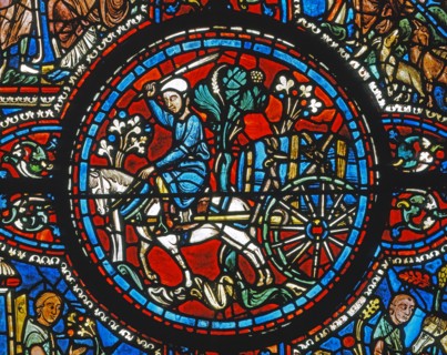 Vitrail de la cathédrale Notre-Dame de Chartres.