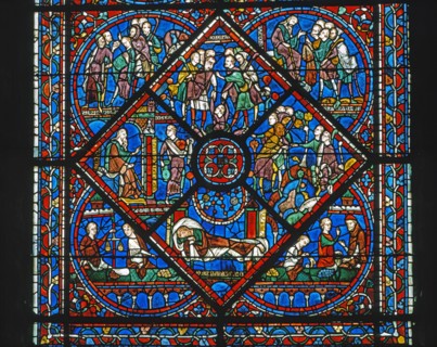 Vitrail de la cathédrale Notre-Dame de Chartres.