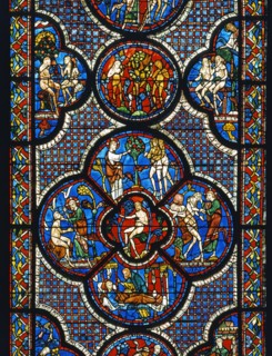 Vitrail de la cathédrale Notre-Dame de Chartres.