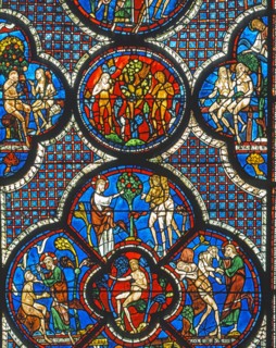 Vitrail de la cathédrale Notre-Dame de Chartres.