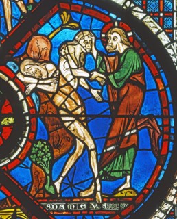 Vitrail de la cathédrale Notre-Dame de Chartres.