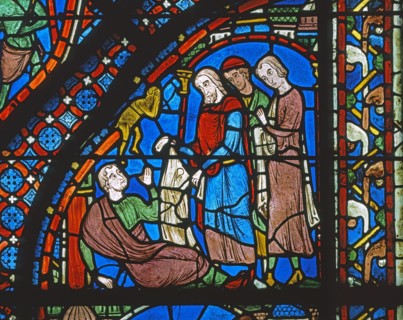 Vitrail de la cathédrale Notre-Dame de Chartres.