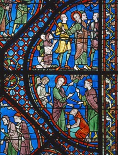 Vitrail de la cathédrale Notre-Dame de Chartres.