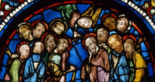 La Dormition de la Vierge (vitrail de Chartres)
