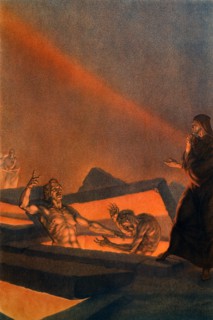 "La Divine Comédie", l'Enfer : Les Hérétiques, couchés dans des tombes brûlantes
