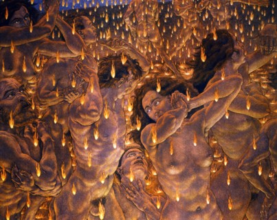 "La Divine Comédie", l'Enfer : les Violents contre la Nature courent sous la pluie de feu