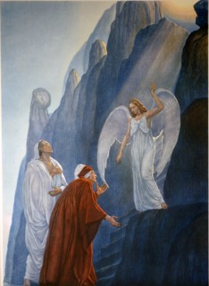 "La Divine Comédie", le Purgatoire : Dante et Virgile rencontrent l'Ange de l'humilité