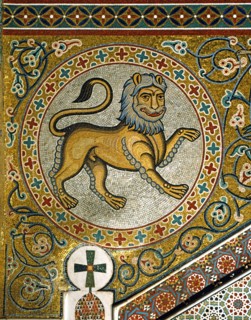 Trône royal de la chapelle palatine de Palerme (détail)