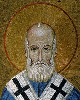 Grégoire 1er le Grand. Mosaïque de la chapelle palatine de Palerme