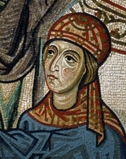 Chapelle palatine de Palerme
Mosaïque byzantine de la nef
Sainte Tabitha, ressucitée par saint