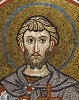 Chapelle palatine de Palerme
Mosaïque byzantine de la nef
Saint Erasme de Formia, martyrisé et