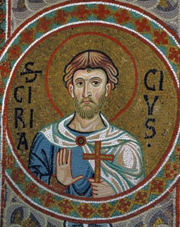 Chapelle palatine de Palerme
Mosaïque byzantine de la nef
Saint Cyriaque de Jérusalem
Alors