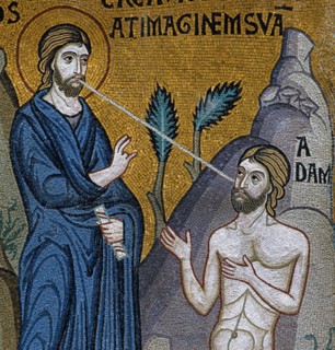 Chapelle palatine de Palerme
Mosaïque byzantine
La Genèse
Dieu crée Adam à son image et à sa