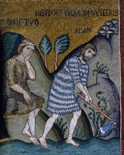 Chapelle palatine de Palerme
Mosaïque byzantine
La Genèse
Le péché originel
La douleur d'Eve,