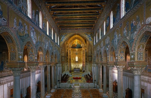 Vue intérieure de la cathédrale Santa Maria Nuova de Monreale
