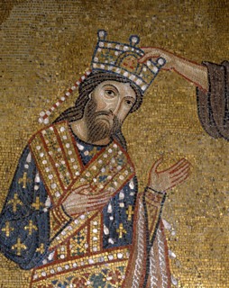 Mosaïque byzantine de l'église Santa Maria dell'Ammiraglio, dite "La Martorana", à Palerme