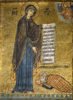 Mosaïque byzantine de l'église Santa Maria dell'Ammiraglio, dite "La Martorana", à Palerme