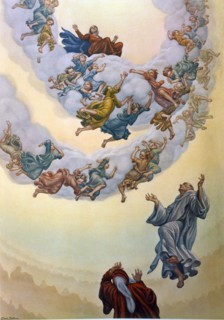 "La Divine Comédie", le Paradis : les bienheureux en forme de rose blanche