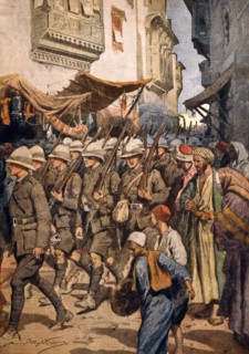 Troupes britanniques à Bagdad en 1917