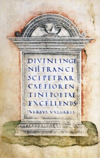 Page des "Canzoniere e I Trionfi", de Pétrarque