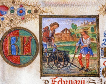 Breviaire d'Ercole d'Este: Working the soil and fertilization