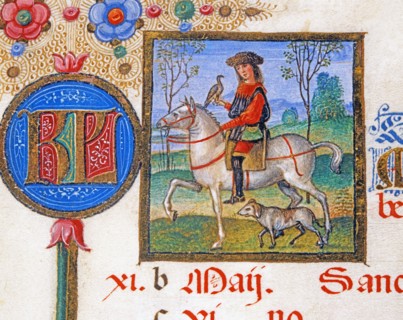 Bréviaire d'Ercole d'Este : La chasse au faucon