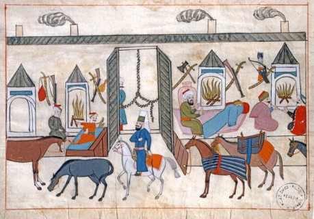 Intérieur d'un caravansérail