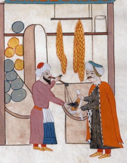 Marchands turcs du bazar de Constantinople