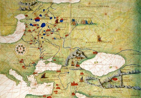 Carte de la Russie et du Moyen Orient