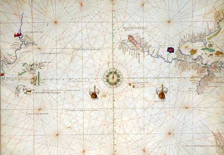 Carte de l'Océan Pacifique, de la Chine à l'Amérique