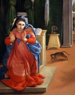 Lotto, L'Annonciation (détail)