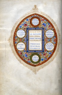 Cartouche enluminé du 15e siècle