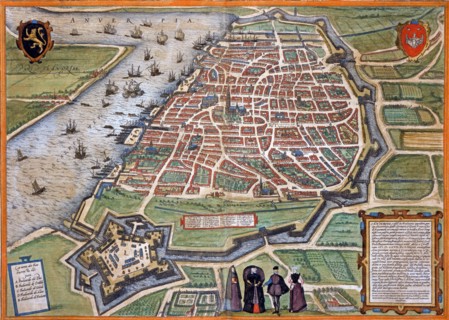 Vue de la ville et du port d'Anvers
