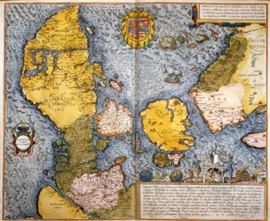 Map of the North Sea and Denmark