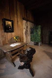 Intérieur du Château de la Wartburg à Eisenach. Salle d'étude de l'appartement de Martin Luther