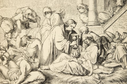The life of Martin Luther: Luther brings the Eucharist to the plague patients